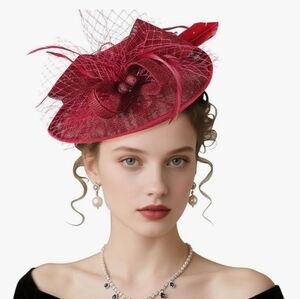 🔴 NEW! Crimson Kentucky Derby Hat